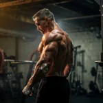 Musculation intense dans une salle de sport industrielle