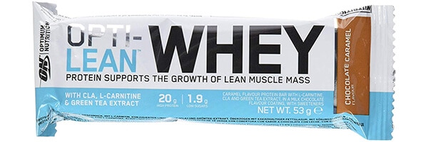 OPTIMUM NUTRITION Lean Whey Bar Chocolat Caramel 12 barres Protéinées de 53g