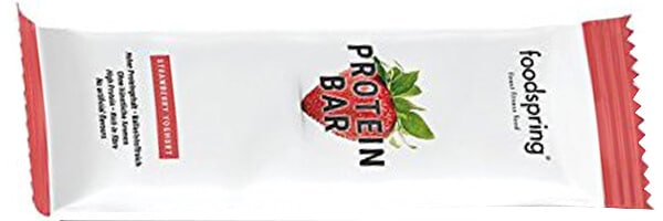 foodspring Protein Bar en paquet de 12, Yaourt Fraise, Une nouvelle recette, pour plus de saveurs, Fabriqué en Allemagne