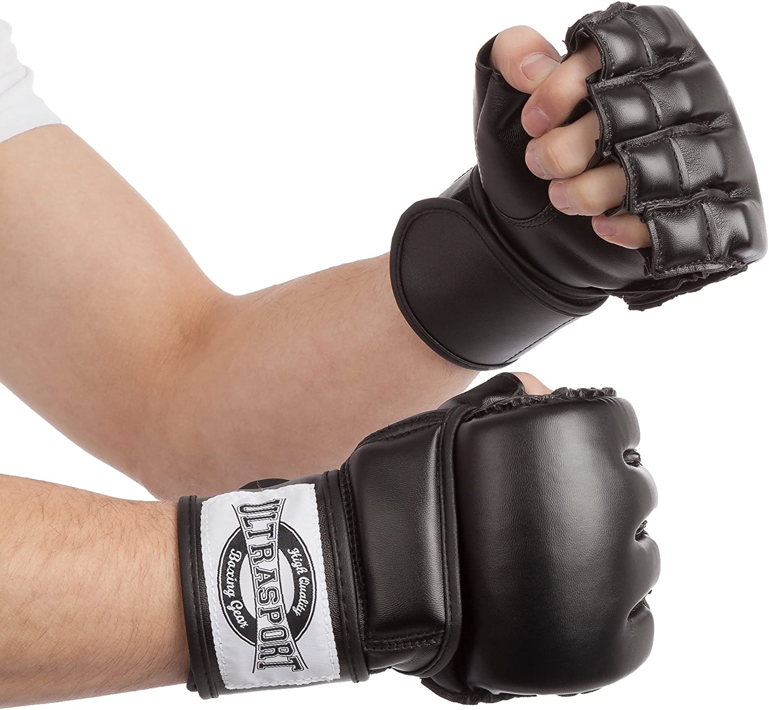 Gants De Boxe Polyvalents - PU Et Mousse Haute Densité - Bandes Réglables Et Aérées - Pour Entraînement Fitness, MMA, Taekwondo