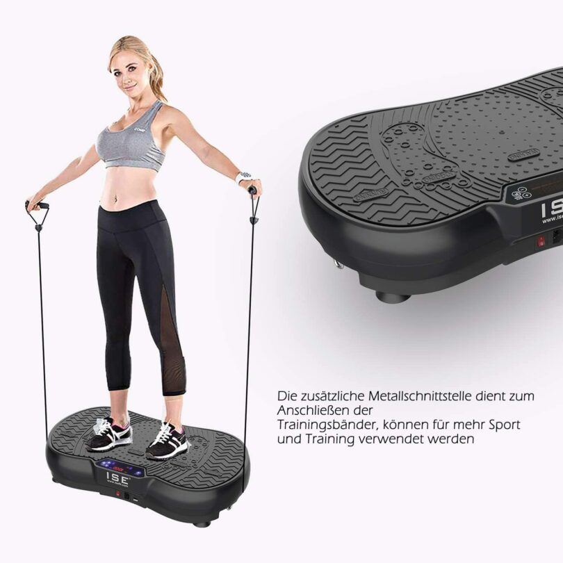 Plateforme Vibrante Fitness VAYOTOY - 120 Niveaux, Bluetooth, Capacité 200 Kg, Avec Bandes De Résistance - 6