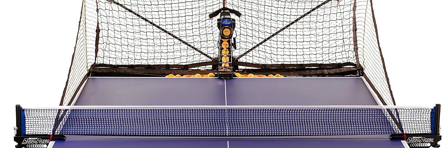 Machine à Balles Tennis De Table Robot De Tennis De Table Avec Filet - 100 Balles - Réglable Vitesse/rotation - Parfait Entraînement Solo 100 Balles Incluses