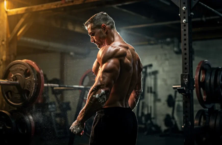 Musculation intense dans une salle de sport industrielle